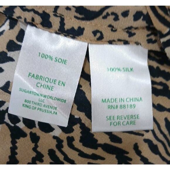 Lilly Pulitzer Elsa Silk Top Walk On The Wild Side MSRP $178 Size XXL - Picture 8 of 8